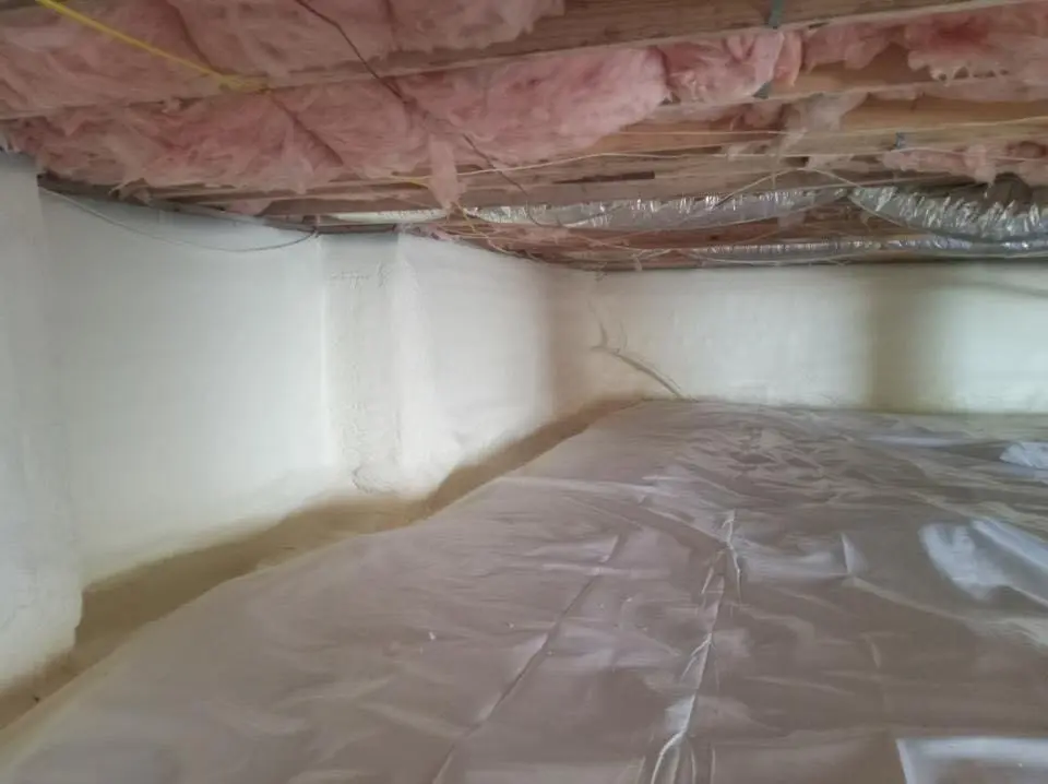 Crawl space encapsulation with closed-cell spray foam for Roof Maintenance in Canton